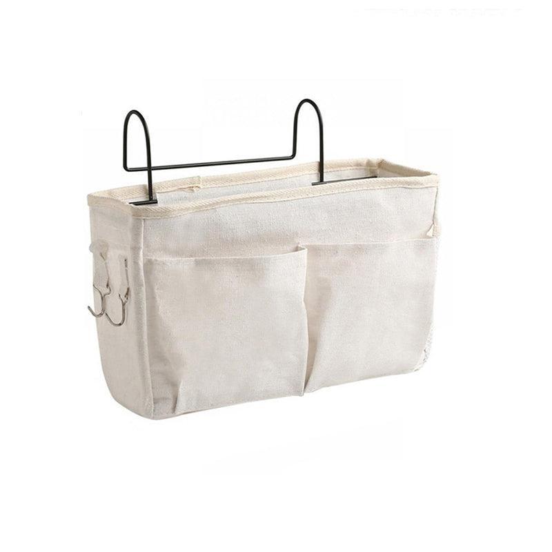 Hanging Bedside Storage Caddy with Pockets for Bunk Bed Dorm Couch Organizing - Blue Clouds