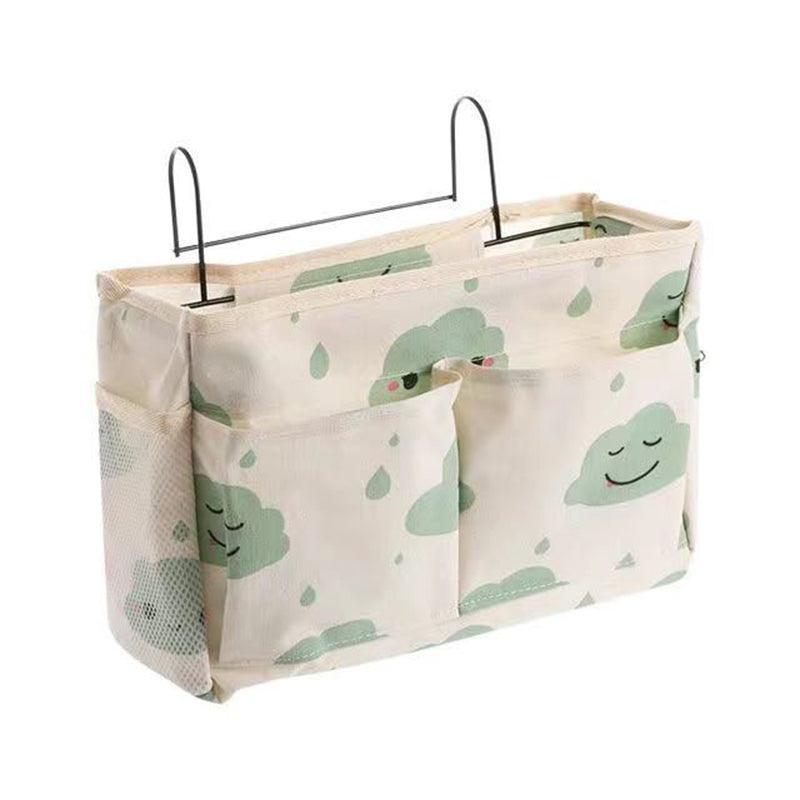 Hanging Bedside Storage Caddy with Pockets for Bunk Bed Dorm Couch Organizing - Dark Grey