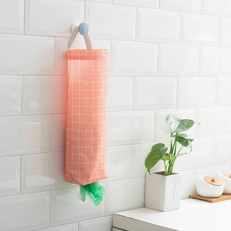 Plastic Bag Bags Hanger Organizer Storage Kitchen Trash Garbage Dispenser Holder - Green