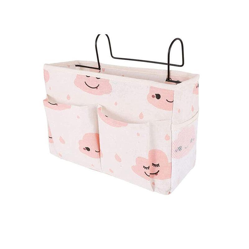 Hanging Bedside Storage Caddy with Pockets for Bunk Bed Dorm Couch Organizing - Grey