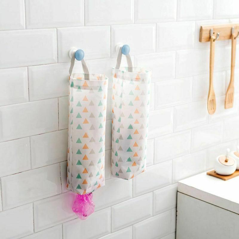 Plastic Bag Bags Hanger Organizer Storage Kitchen Trash Garbage Dispenser Holder - Triangle