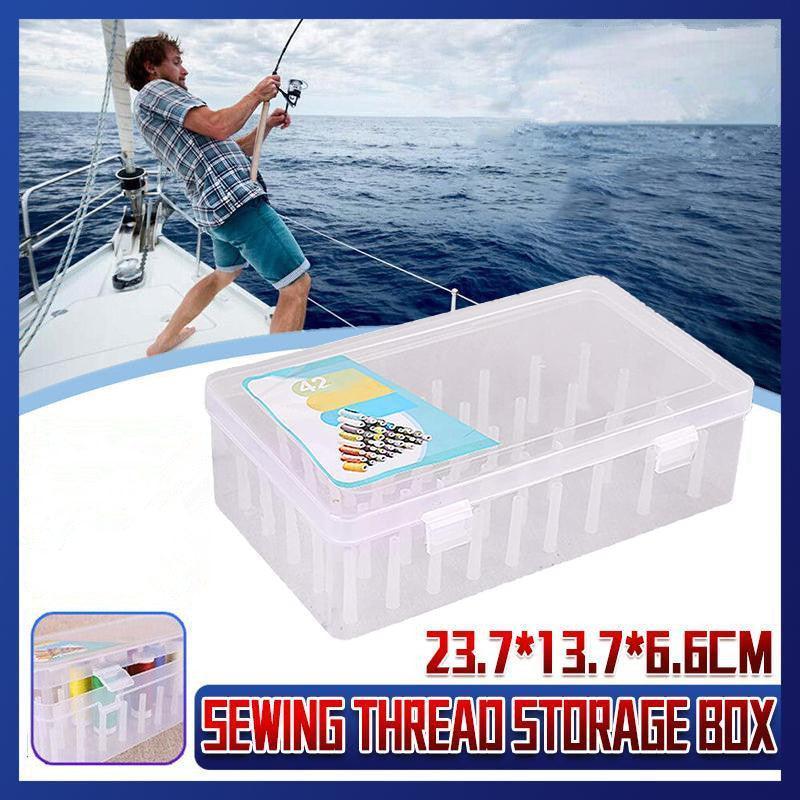 42 Spool Sewing Thread Storage Box Embroidery Bobbin Case Holder Organizer