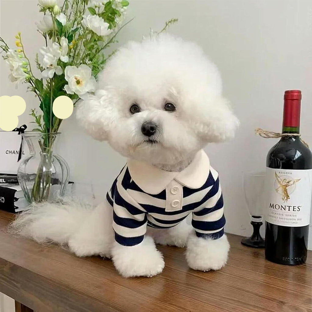 Short Sleeve Summer Striped Pet Tee Round Neck Comfortable Shirt for Dogs Cats - XXL