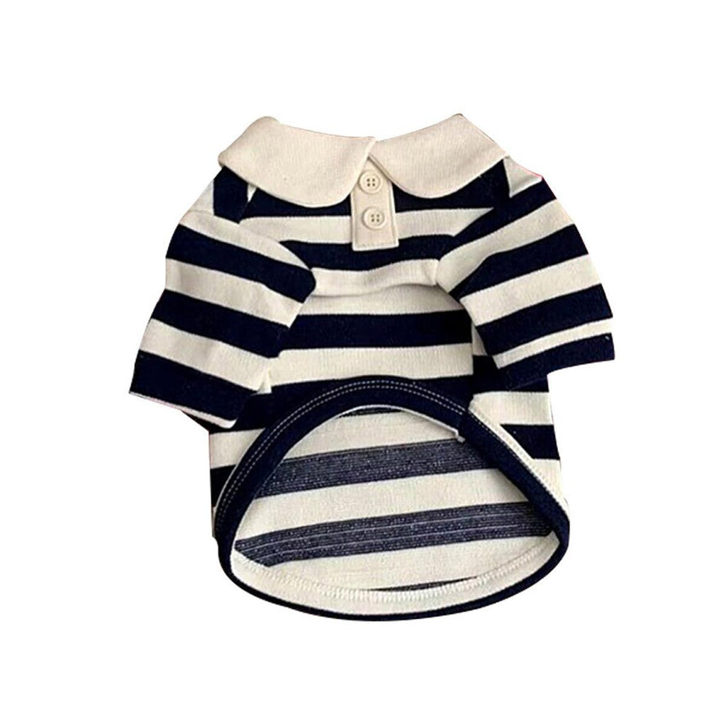 Short Sleeve Summer Striped Pet Tee Round Neck Comfortable Shirt for Dogs Cats - XXL