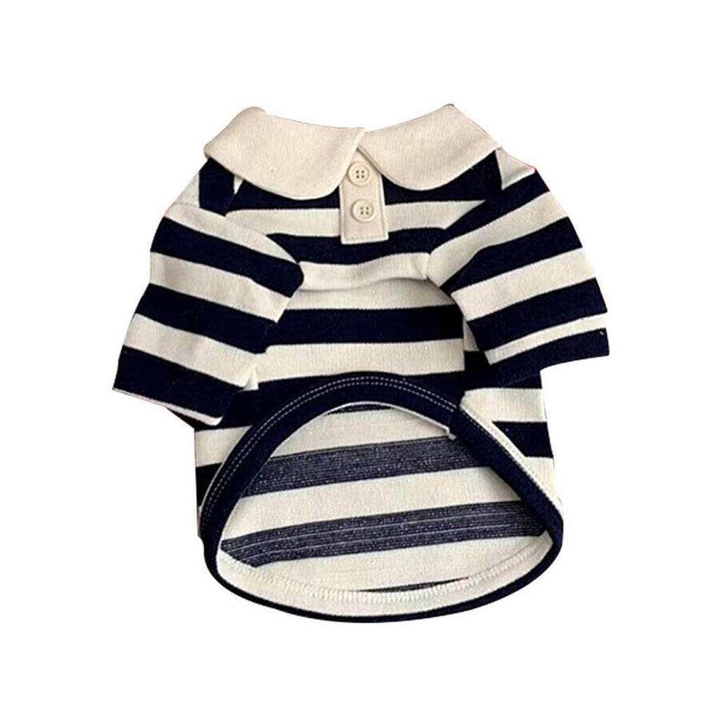 Short Sleeve Summer Striped Pet Tee Round Neck Comfortable Shirt for Dogs Cats - XXL