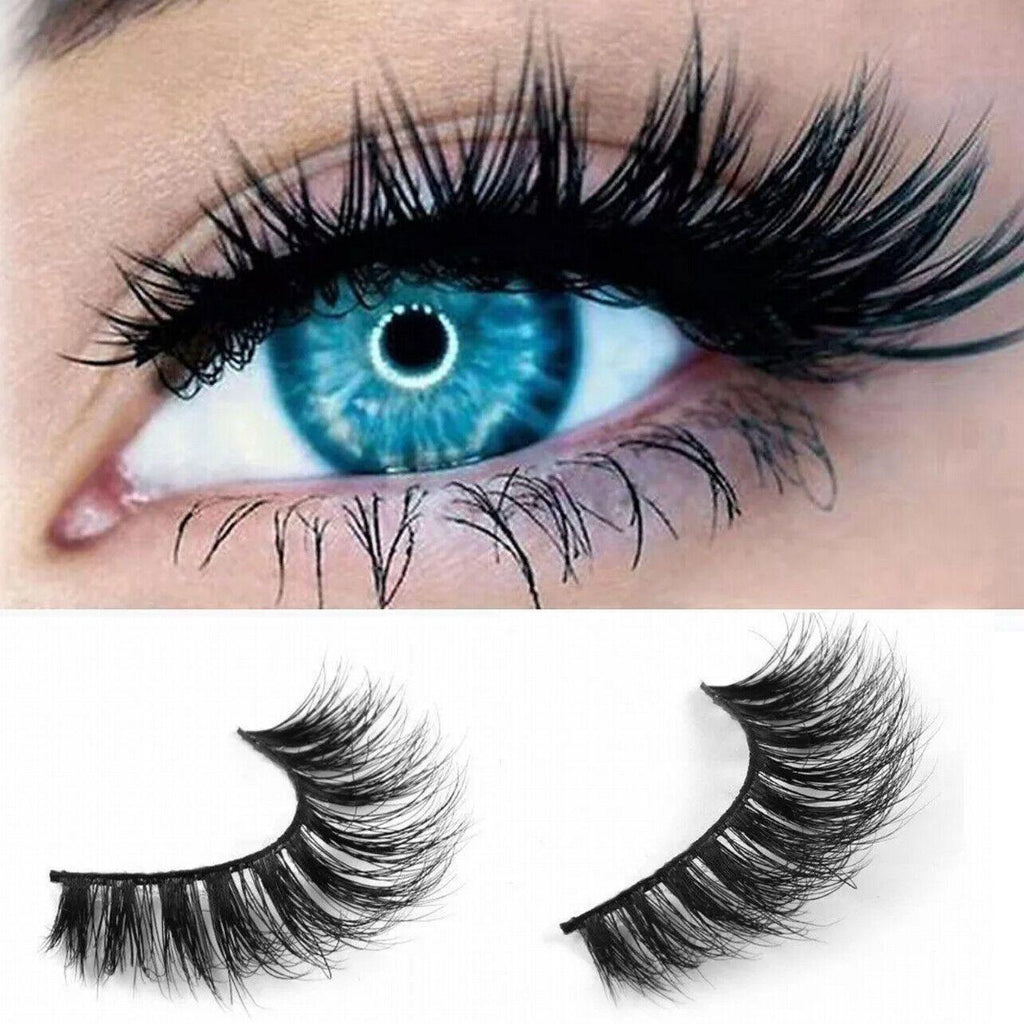 5 Pairs 3D Thick Mink Fake False Eyelashes Natural Long Wispy Makeup Lashes Au - 3D-46