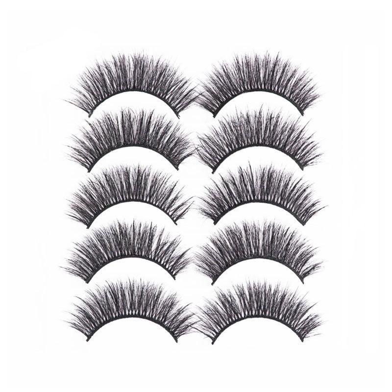 5 Pairs 3D Thick Mink Fake False Eyelashes Natural Long Wispy Makeup Lashes Au - 3D-46