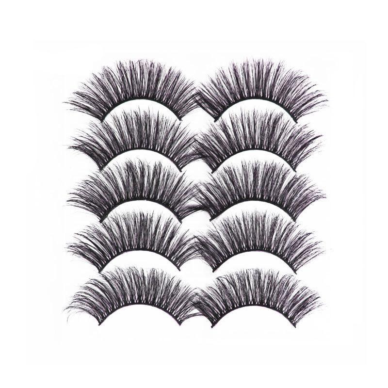 5 Pairs 3D Thick Mink Fake False Eyelashes Natural Long Wispy Makeup Lashes Au - 3D-47