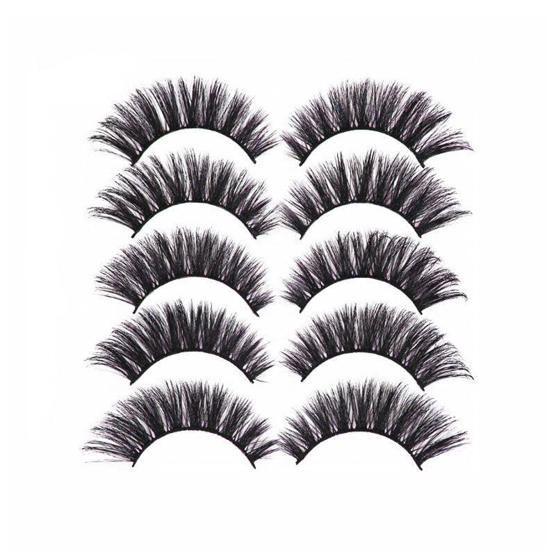 5 Pairs 3D Thick Mink Fake False Eyelashes Natural Long Wispy Makeup Lashes Au - 3D-47
