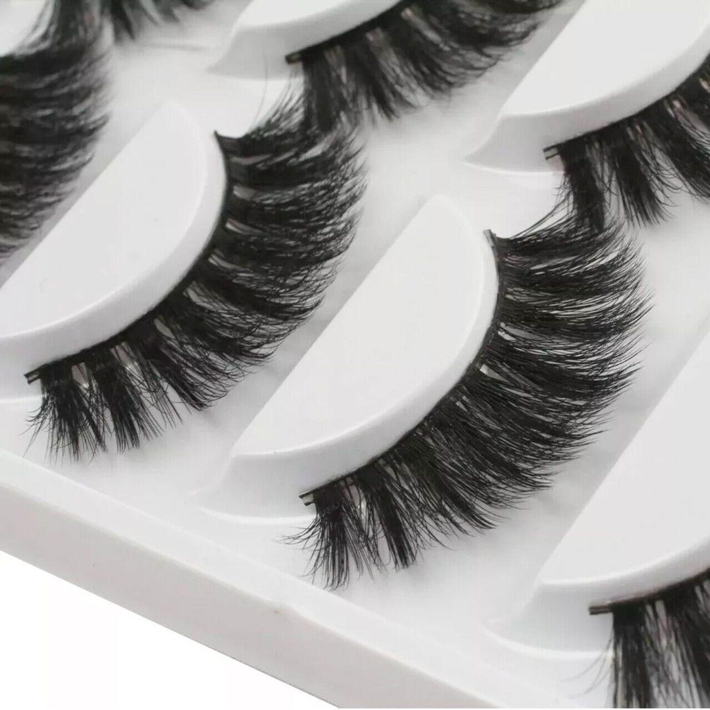 5 Pairs 3D Thick Mink Fake False Eyelashes Natural Long Wispy Makeup Lashes Au - 3D-51