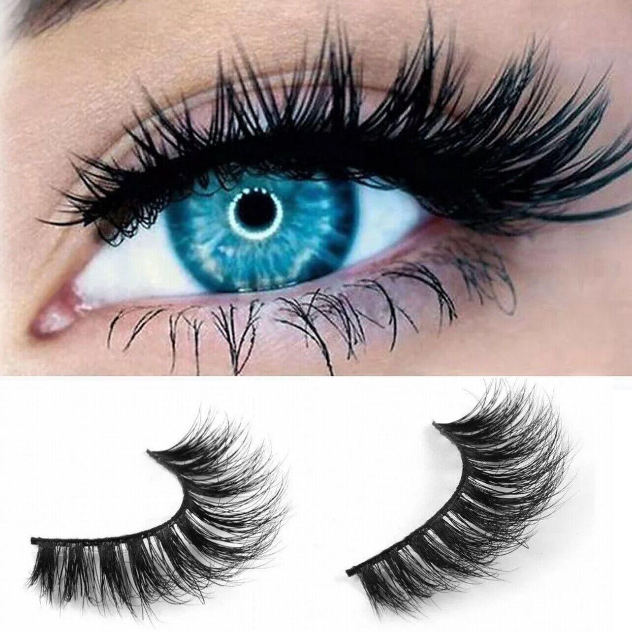 5 Pairs 3D Thick Mink Fake False Eyelashes Natural Long Wispy Makeup Lashes Au - 3D-51