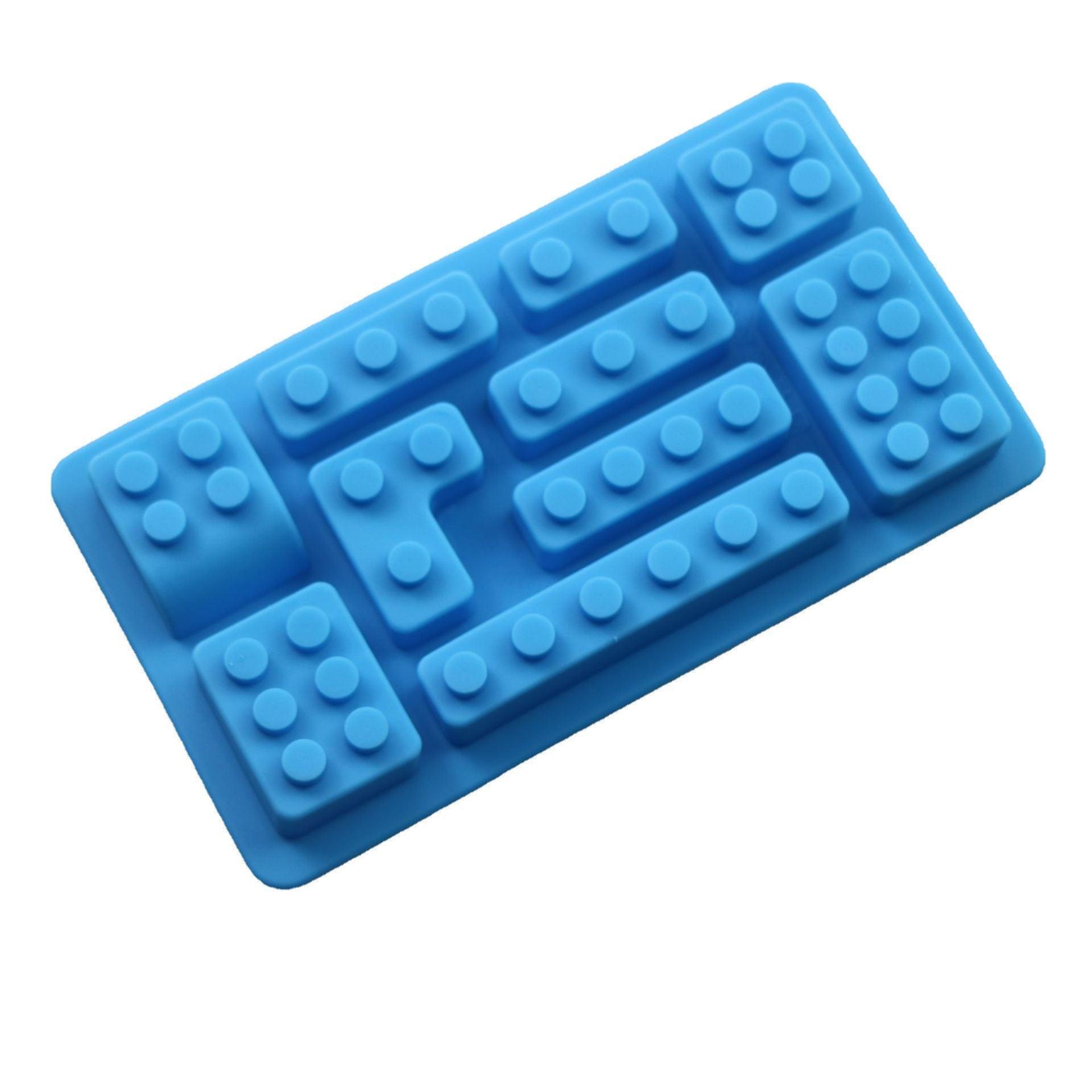 Brick Figure Man Silicone Mold Chocolate Block Cake Mould Ice Cube Tray - Large Rectangular(Random colour)