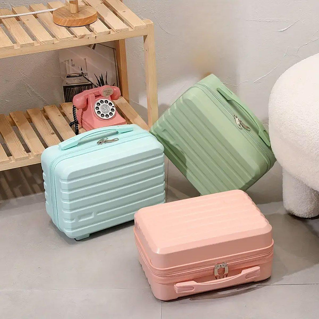 Portable 14 Inch Suitcase Mini Small Travel Storage Hand Gift Box - Blue