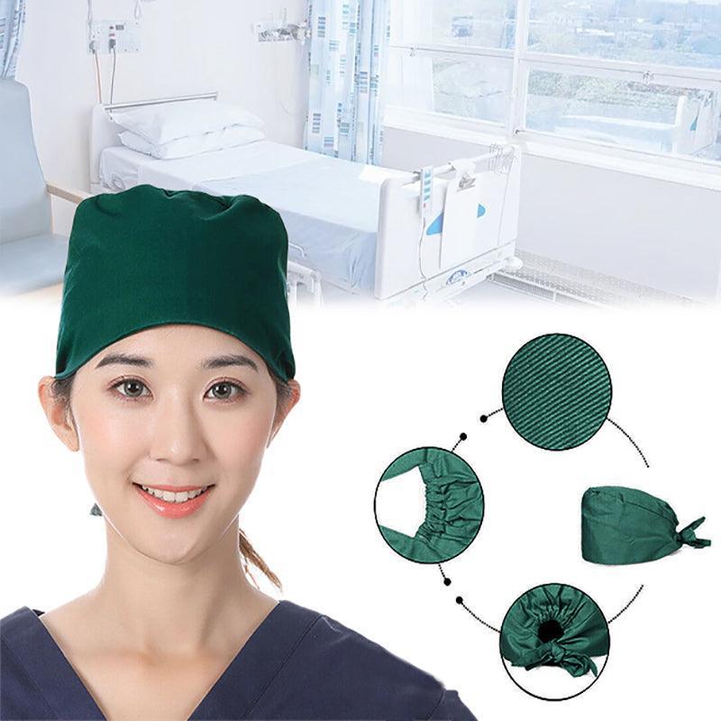 100% Cotton Unisex Surgical Scrub Cap for Doctors & Nurses - Cyan
