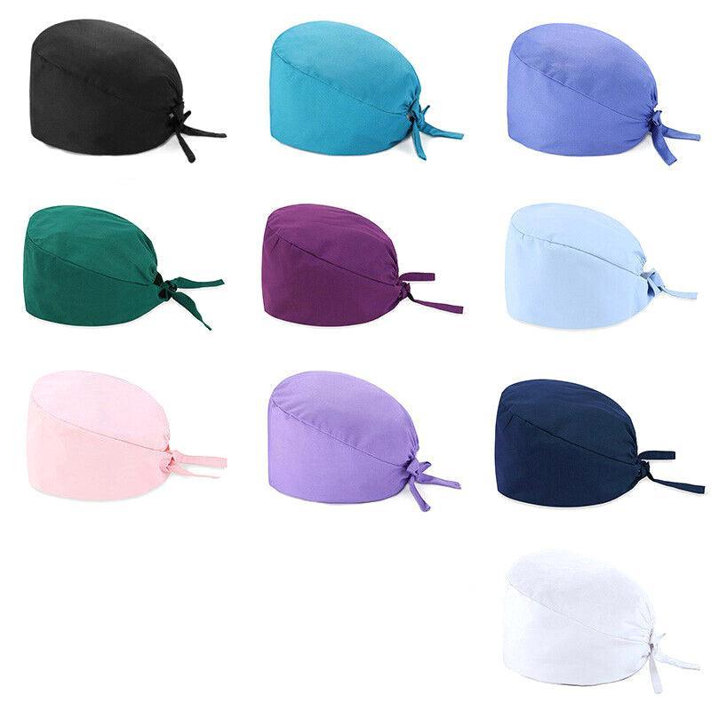 100% Cotton Unisex Surgical Scrub Cap for Doctors & Nurses - White