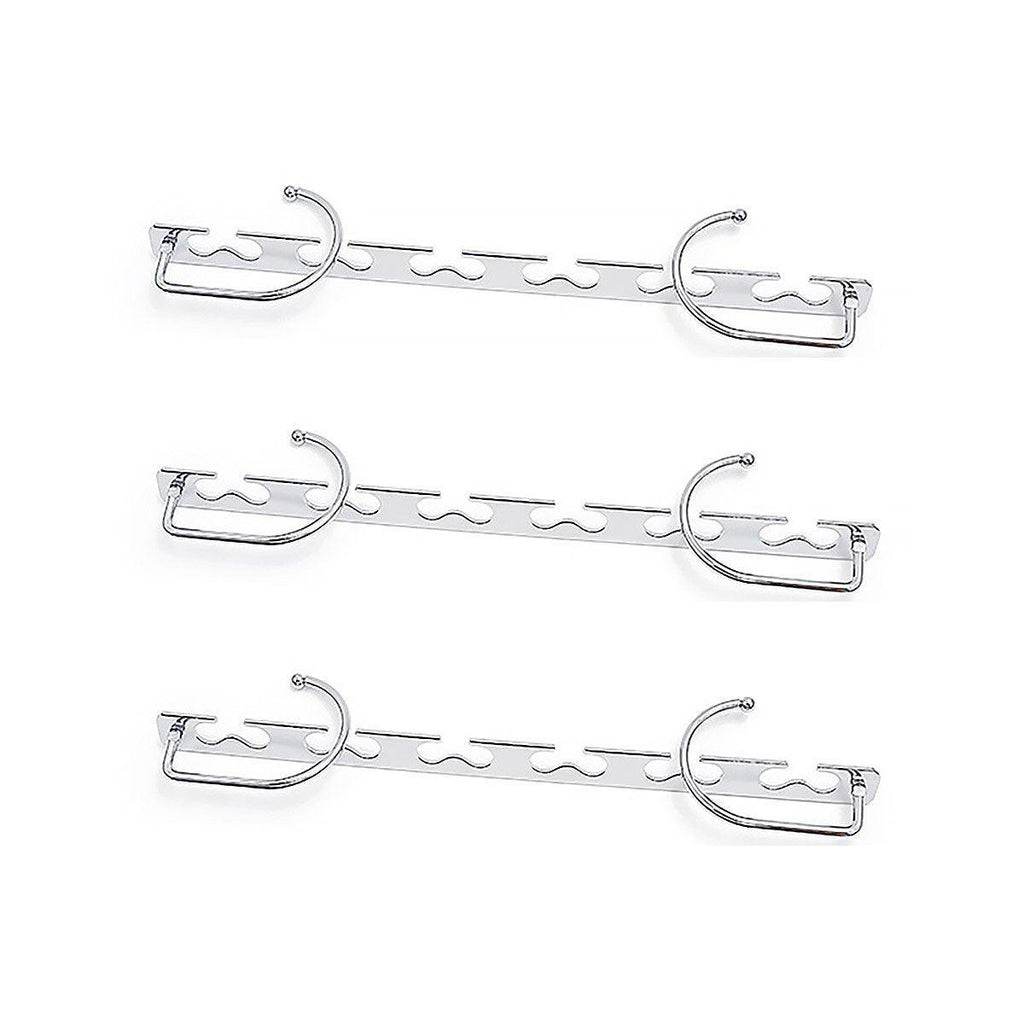 Clothes Hanger Space Saving Hook Folding Wardrobe Multipurpose Rack Coat Pants - 6PCS