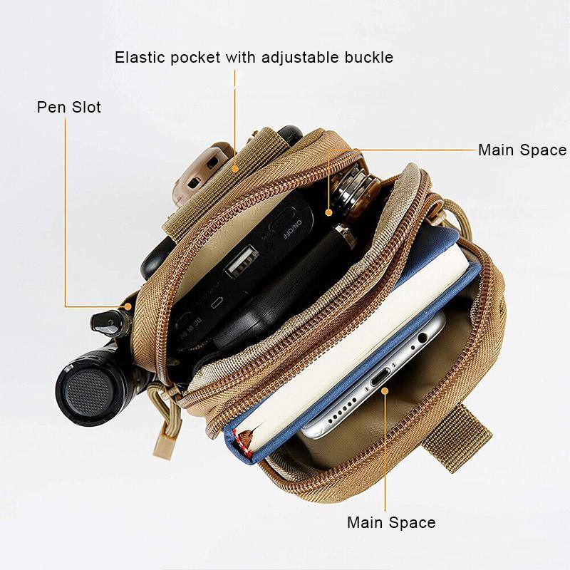 Tactical Waist Bag Utility Military Wallet Pack Belt Molle Multi Purpose Pouch - Air Force