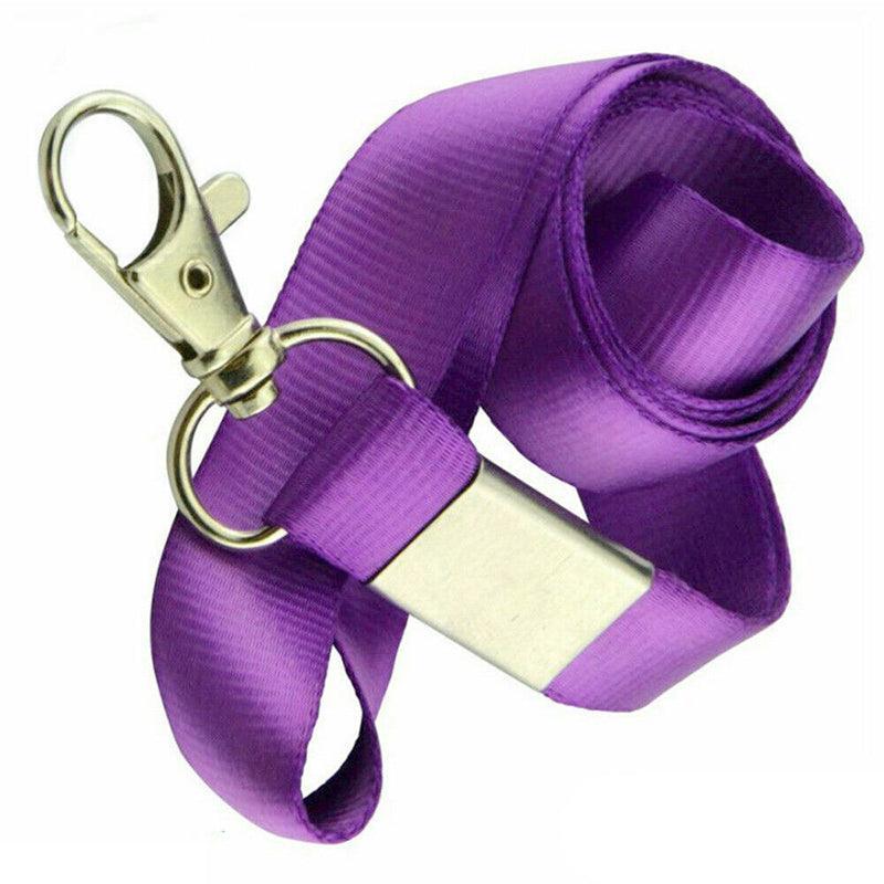 Neck Strap with Clip for ID Badge Name Tag Card Holder Lanyard - Black