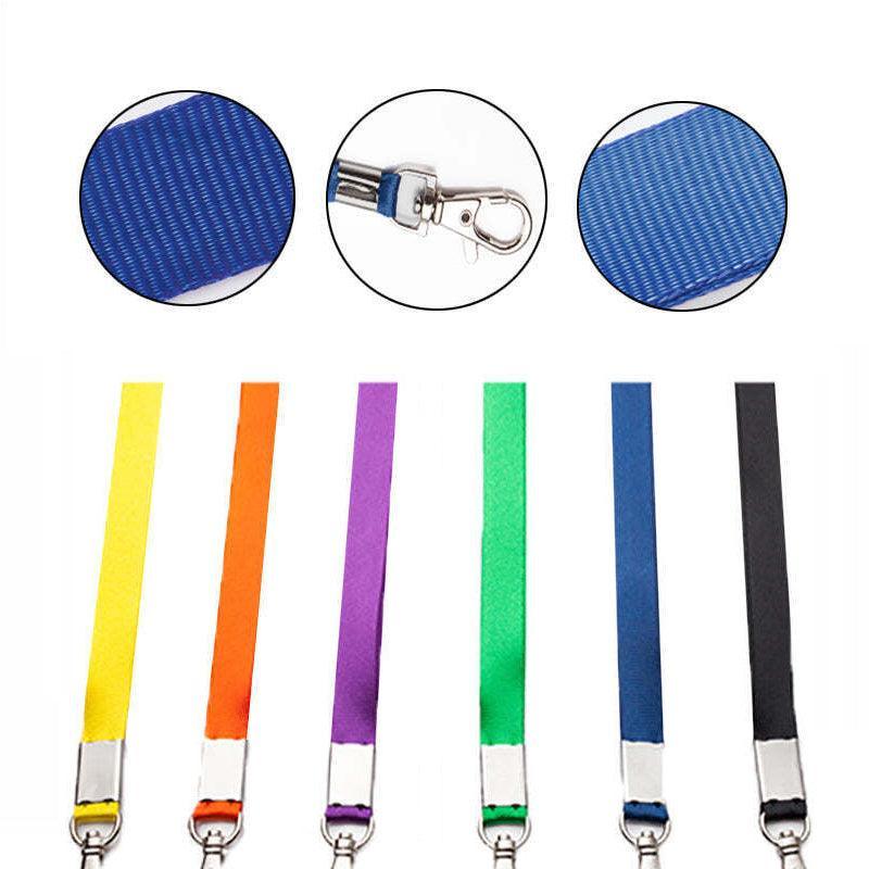 Neck Strap with Clip for ID Badge Name Tag Card Holder Lanyard - Navy Blue