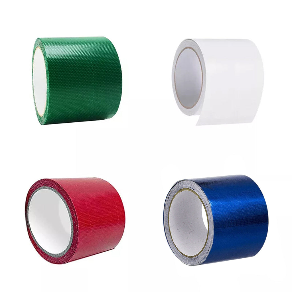 High Adhesive Tarpaulin Repair Tape Tent Awning Fix Patch Waterproof Universal - Red - 8cm x 7.5m