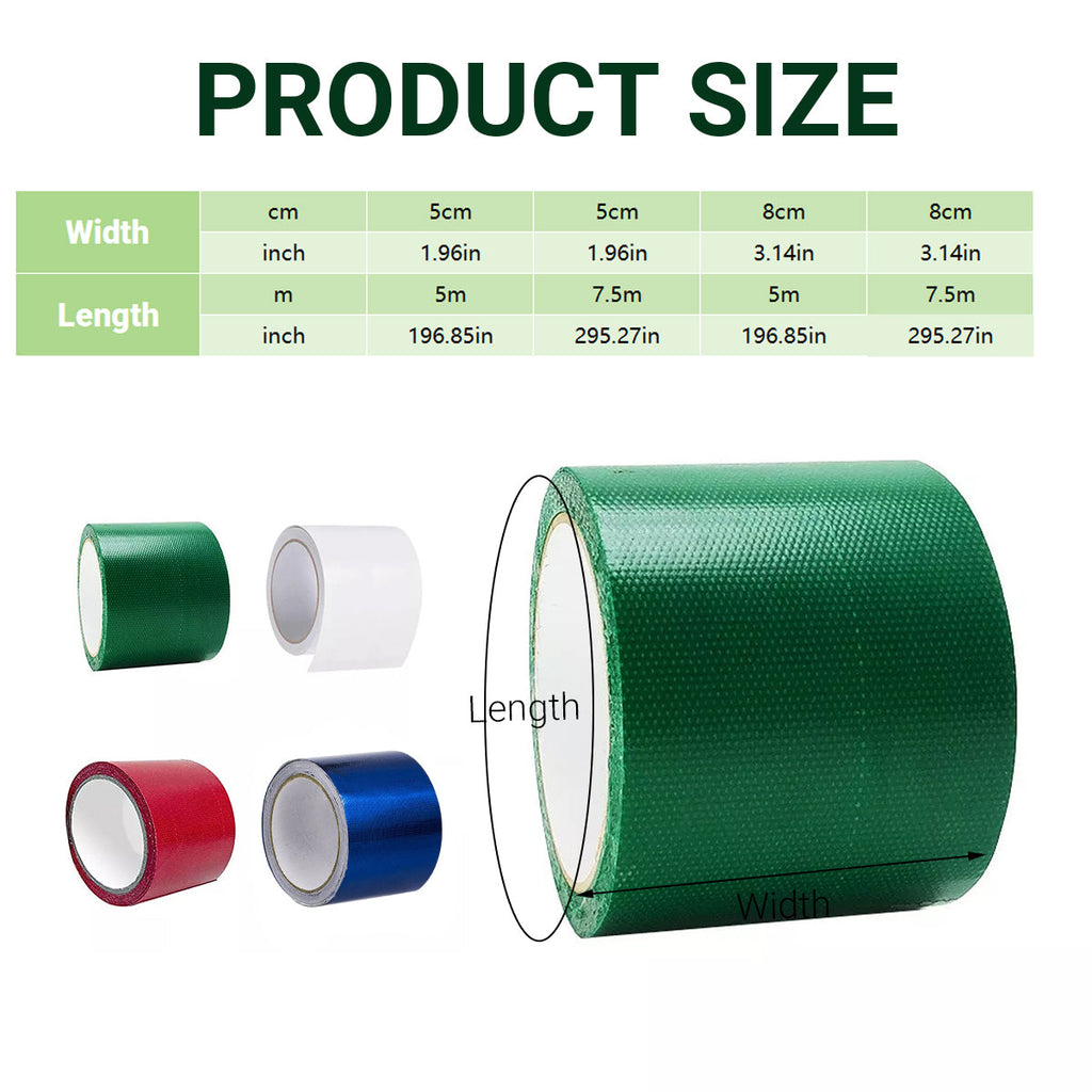 High Adhesive Tarpaulin Repair Tape Tent Awning Fix Patch Waterproof Universal - White - 8cm x 7.5m