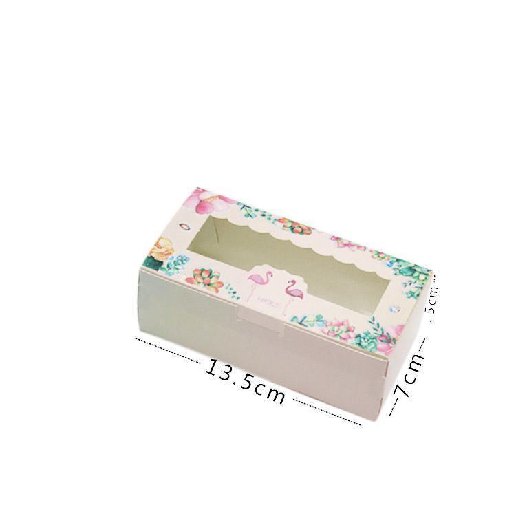 50PCS Set of 2 Premium Cake Packaging Boxes Clear Window Food Grade Cardboard - Gradient Colour-50pcs