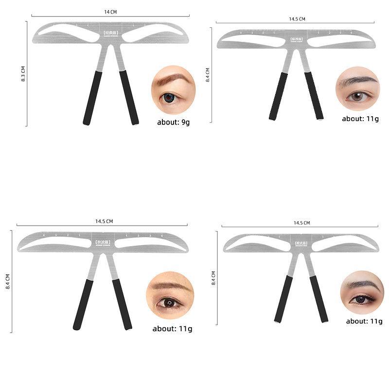 Brow Stencil Shaper Tattoo Eyebrow Kit Ruler 3D Balance Template Makeup Tool Au - #3 Standard Eyebrow