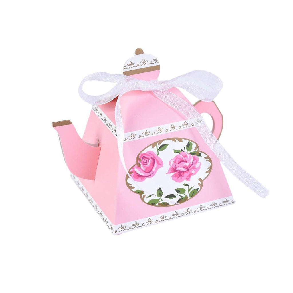 50Pcs Teapot Candy Boxes Wedding Favor Gift Packaging Tea Party Decorations - Blue