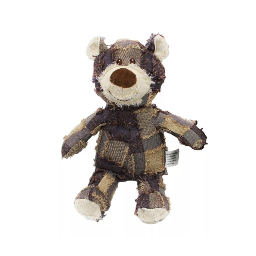 Puppy Squeaky Plush Toy Small Dog Chew Soft Bear Pet Companion - Blue-22cm