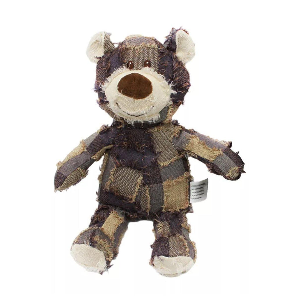 Puppy Squeaky Plush Toy Small Dog Chew Soft Bear Pet Companion - Blue-22cm