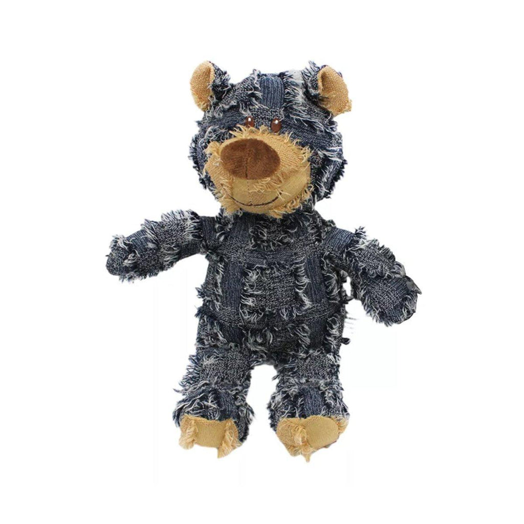 Puppy Squeaky Plush Toy Small Dog Chew Soft Bear Pet Companion - Purple-28cm