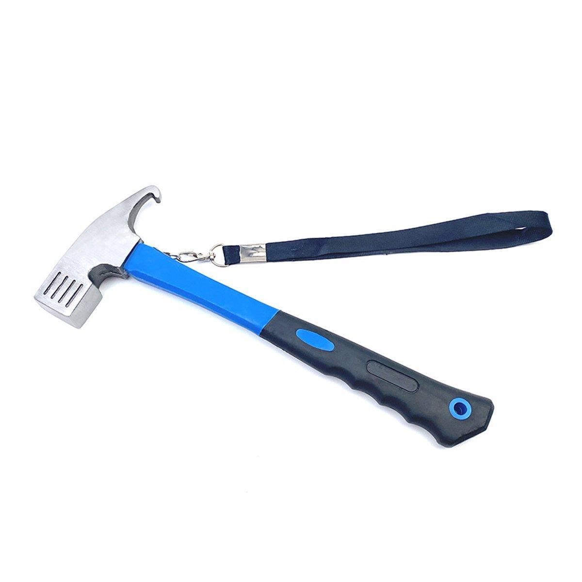 Outdoor Camping Hammer Tent Stake Puller Ground Hammer Heavy Duty Camping Tool - Grey