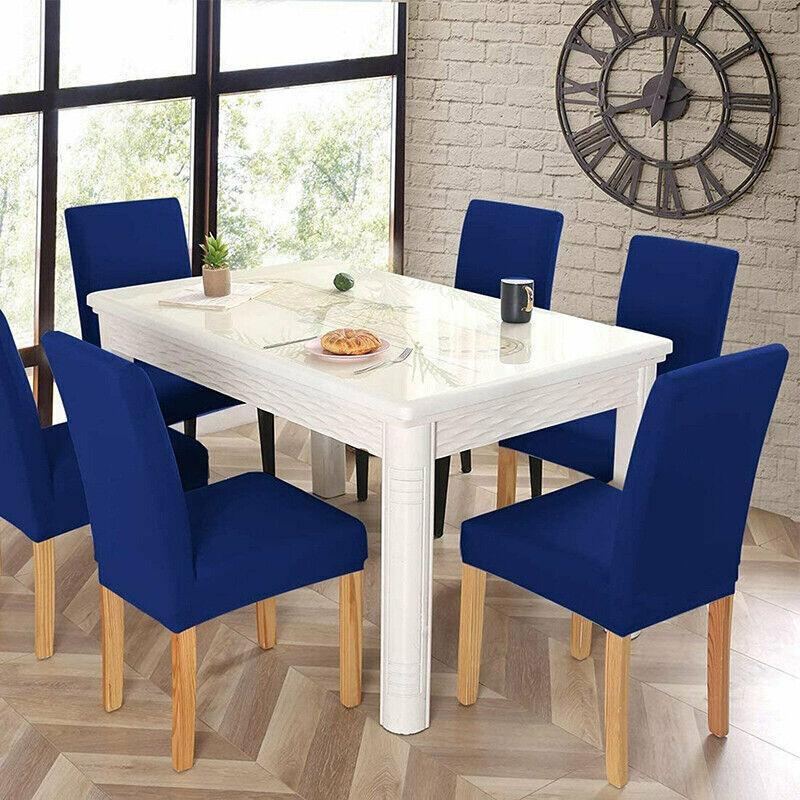 6X Stretch Chair Cover Seat Covers Spandex Washable Banquet Wedding Party Decora - Lake Blue