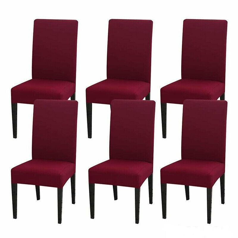 6X Stretch Chair Cover Seat Covers Spandex Washable Banquet Wedding Party Decora - Brown