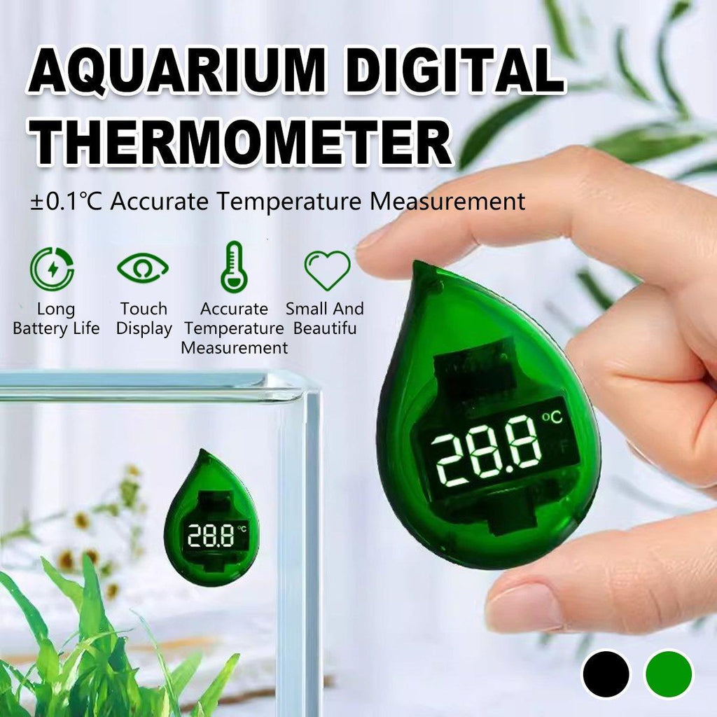 Mini Digital Fish Tank Thermometer High Precision Aquarium Temperature Gauge - Green