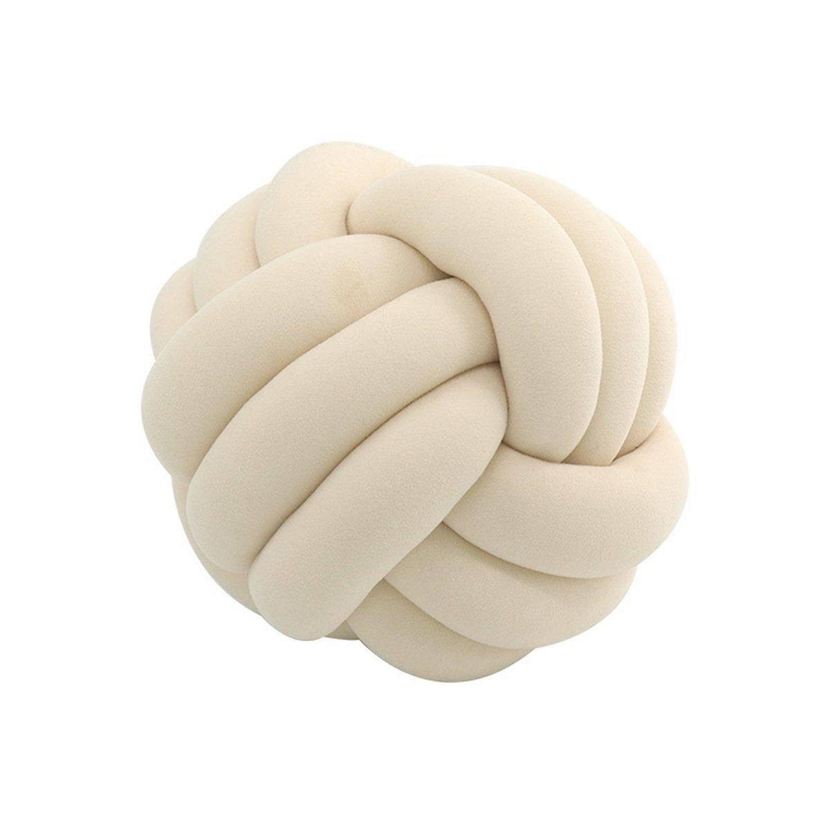 Three-Strand Braided Round Pillow Sofa Cushion Decorative Pillow for Living Room - Curcuma