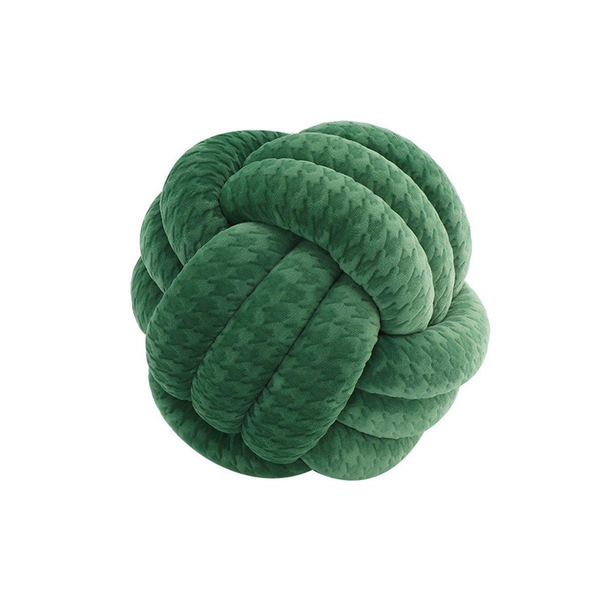 Three-Strand Braided Round Pillow Sofa Cushion Decorative Pillow for Living Room - Dark Grey