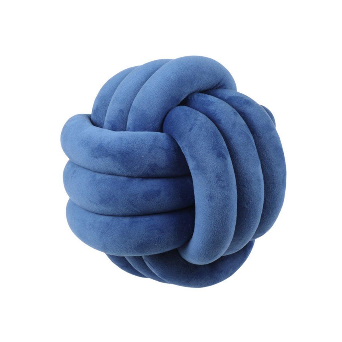 Three-Strand Braided Round Pillow Sofa Cushion Decorative Pillow for Living Room - Light Blue