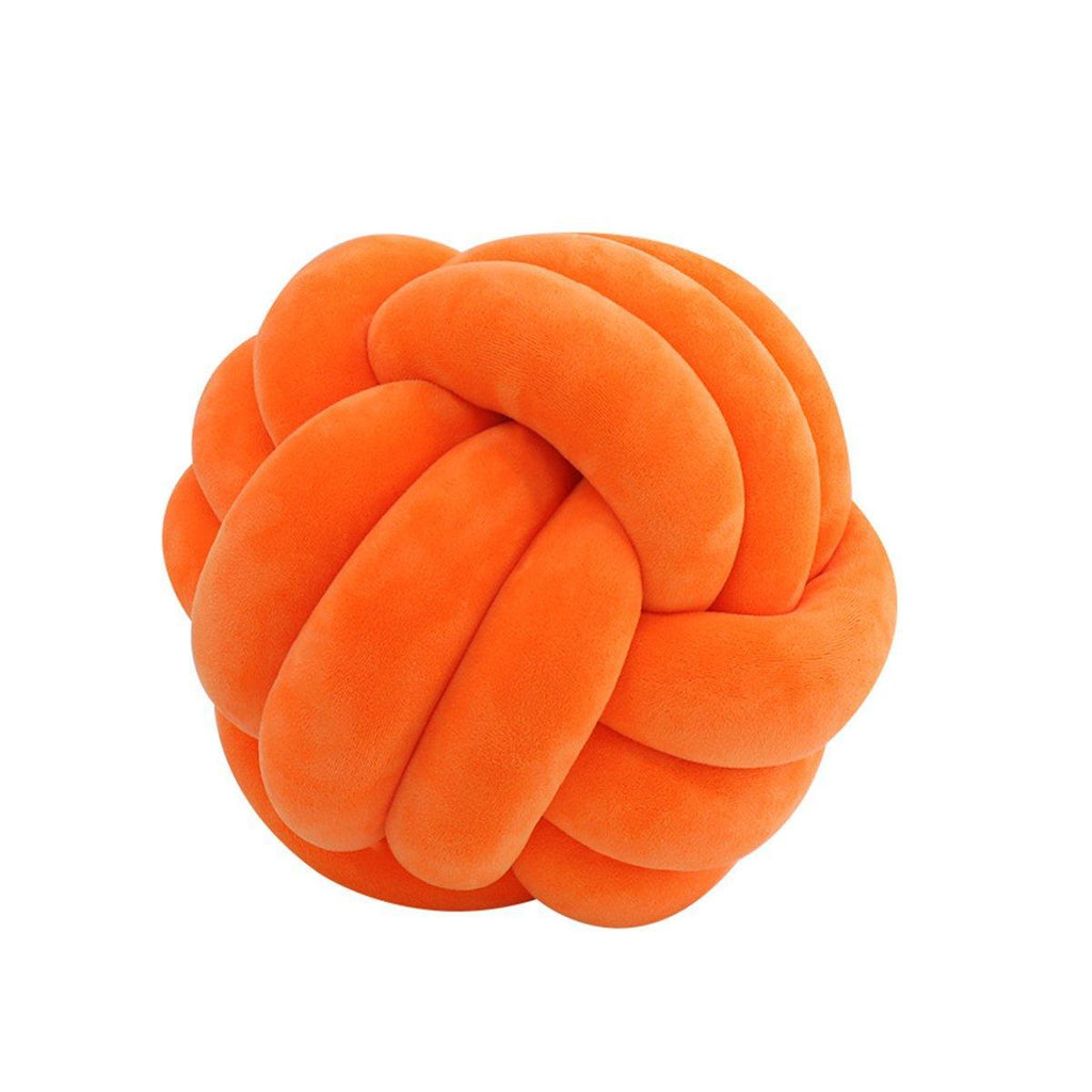 Three-Strand Braided Round Pillow Sofa Cushion Decorative Pillow for Living Room - Light Grey
