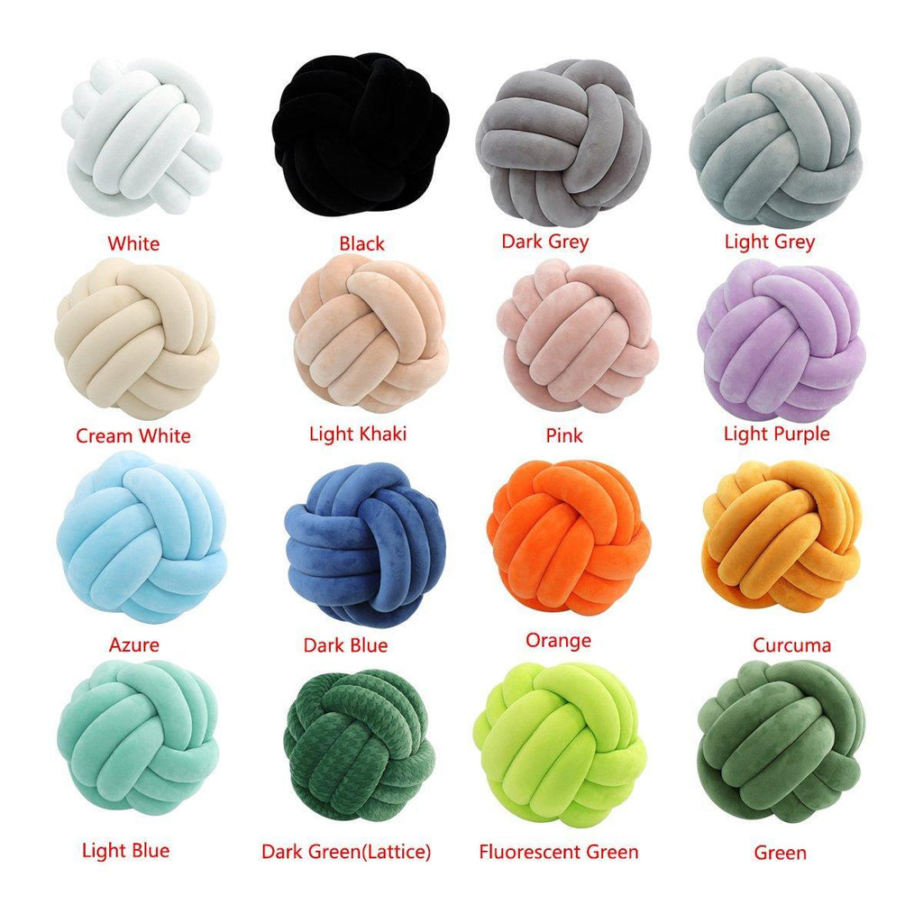 Three-Strand Braided Round Pillow Sofa Cushion Decorative Pillow for Living Room - Pink