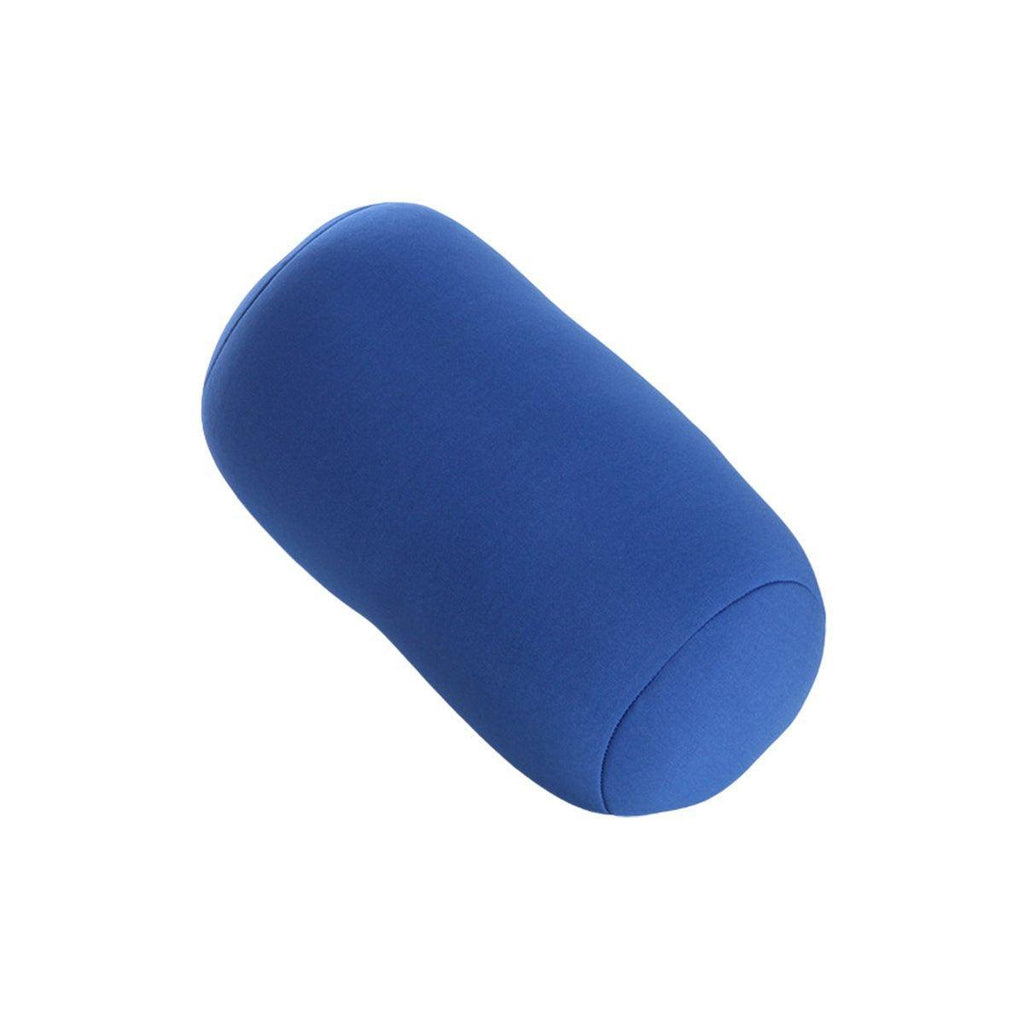 Solid Color Cylindrical Foam Particle Pillow Multi-Functional Neck Waist Support - Black