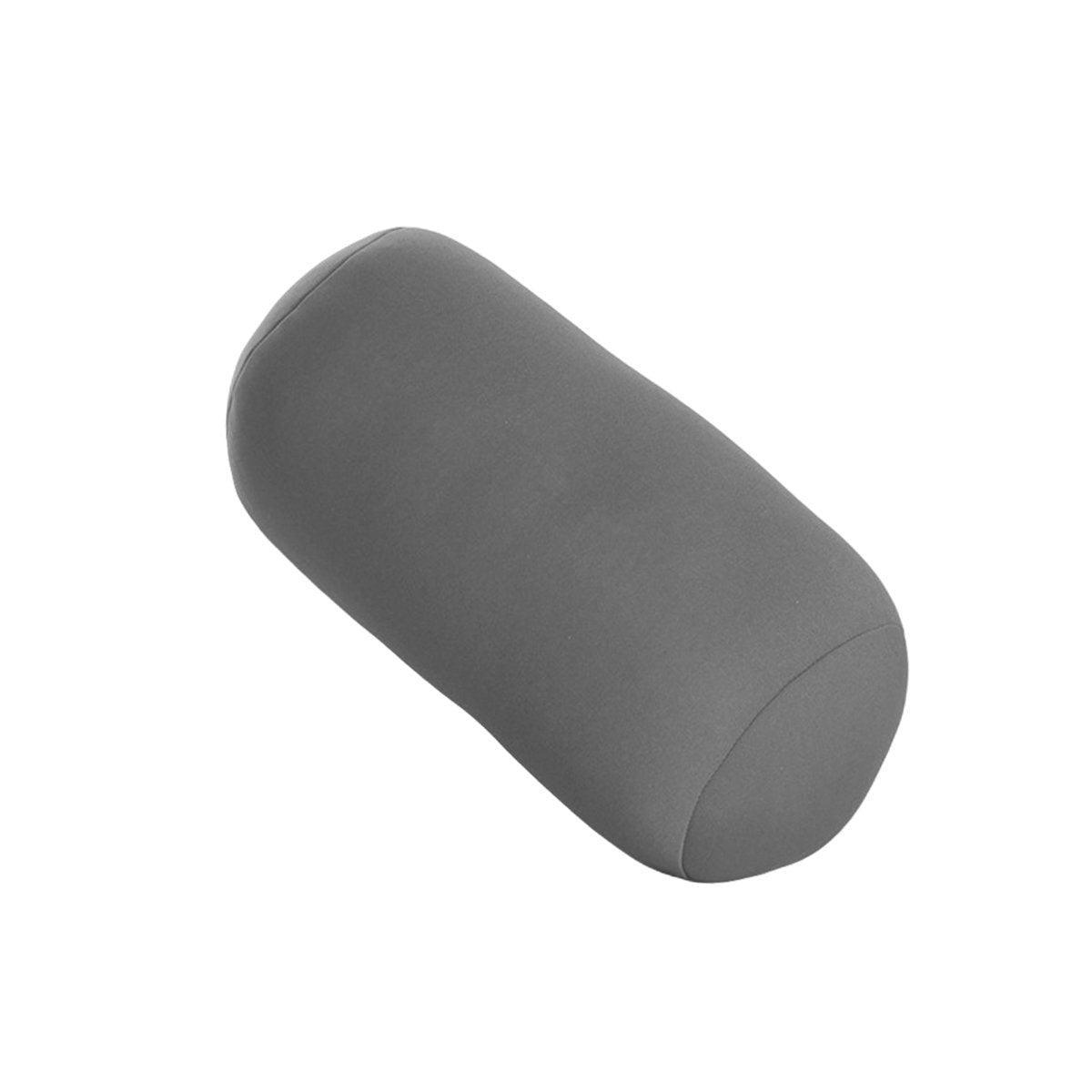 Solid Color Cylindrical Foam Particle Pillow Multi-Functional Neck Waist Support - Blue