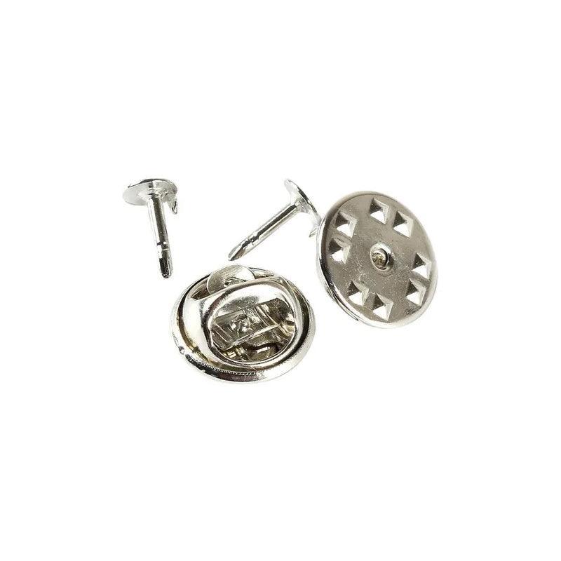 50 Sets Butterfly Clutch Tie Tacks Pin Back Replacement With Blank Cuff Pins - Gold