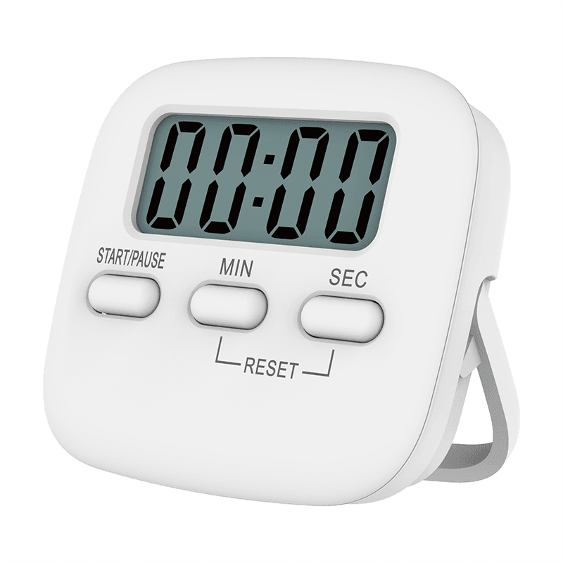 Digital Kitchen Timer 99 Minute Countdown Clock With LCD Display and Metal Mount - Pink