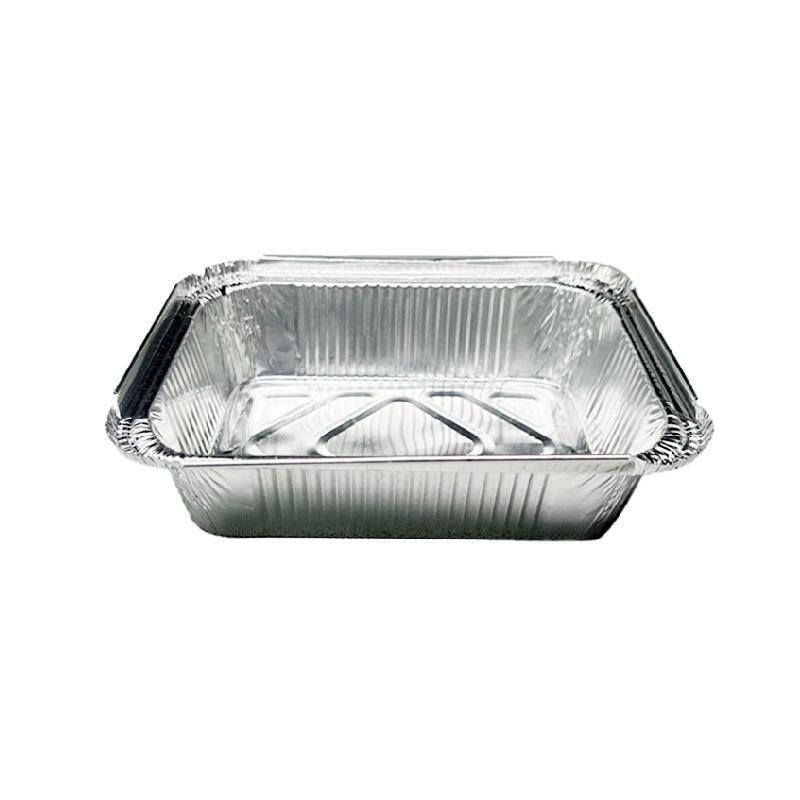 125PCS Disposable Quadrate Tin Foil Pans Oven Grill Safe Non-Stick Baking Trays - 125pcs-230ml