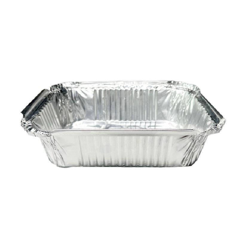 125PCS Disposable Quadrate Tin Foil Pans Oven Grill Safe Non-Stick Baking Trays - 125pcs-230ml