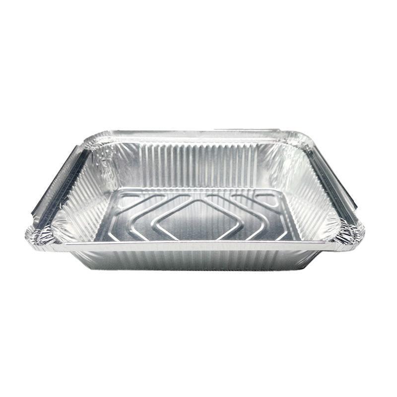 125PCS Disposable Quadrate Tin Foil Pans Oven Grill Safe Non-Stick Baking Trays - 125pcs-600ml