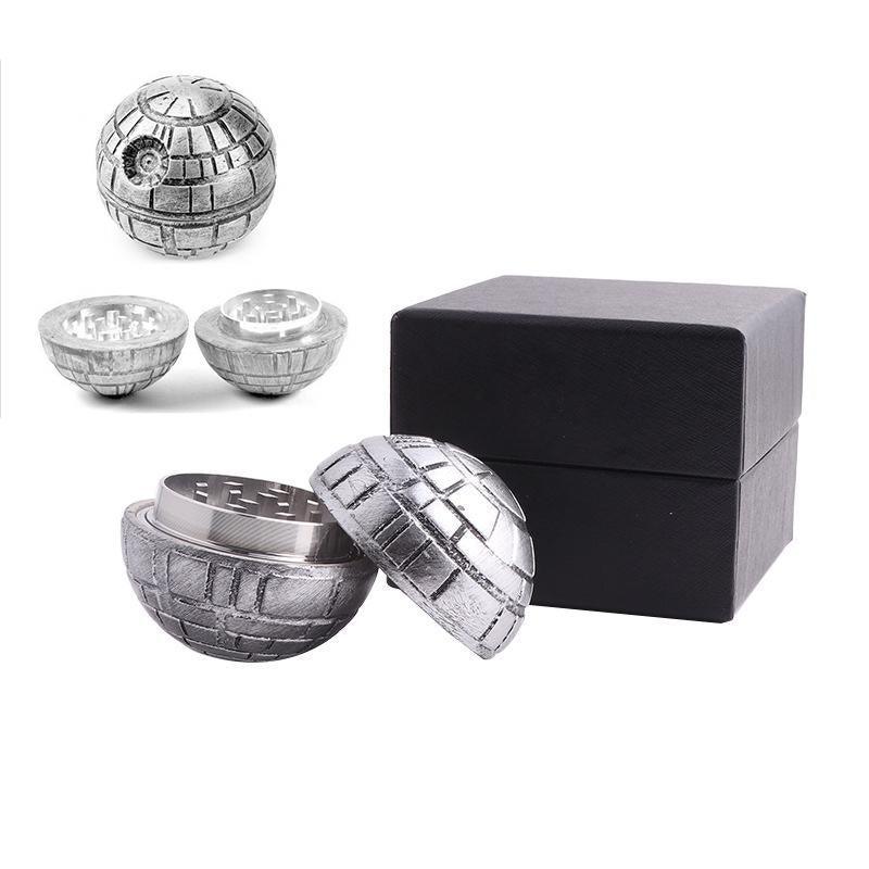 Metal Zinc Alloy Herb Grinder Crusher Aluminum With Box
