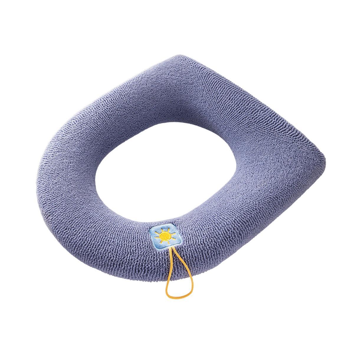 Soft Toilet Seat Bathroom Washable Warmer Cushion Mat Cover Pad Hook New Lid  Au - Grey