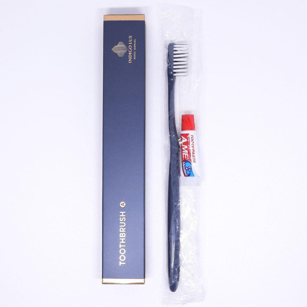 Star Hotel Toiletries Toothbrush and Toothpaste Set for Guesthouse Travel Use - D